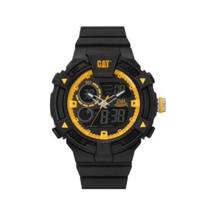 Cat DUALMODE MI-165-21-137 Analog Gun Rubber Strap Men Watch